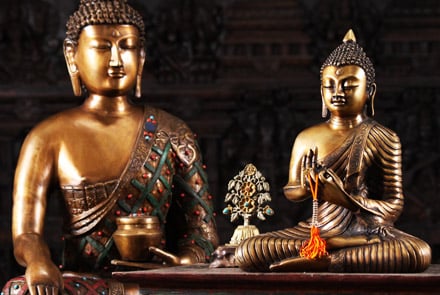 Indian Brass Buddha Statues